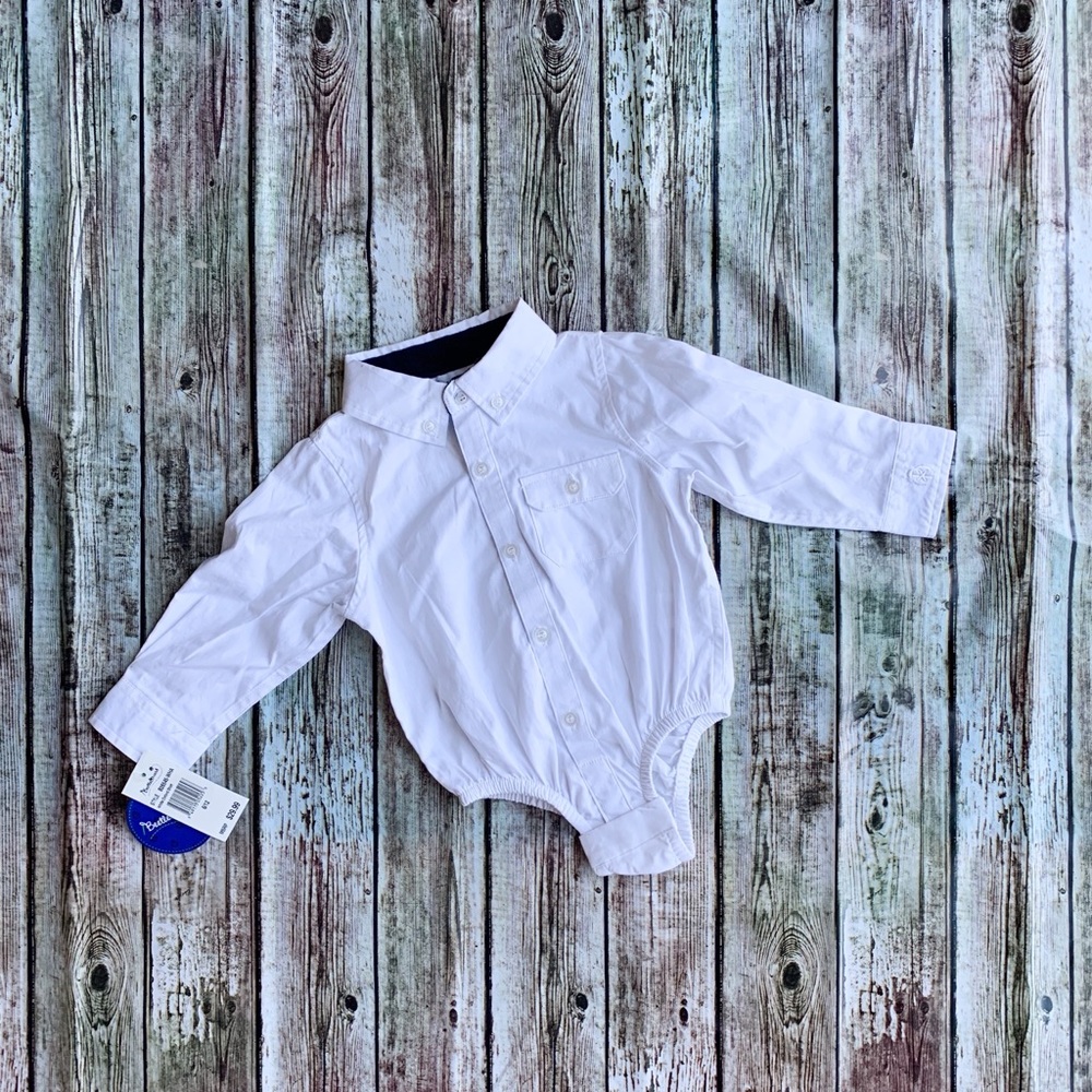 Baby White Oxford Shirt Onsie